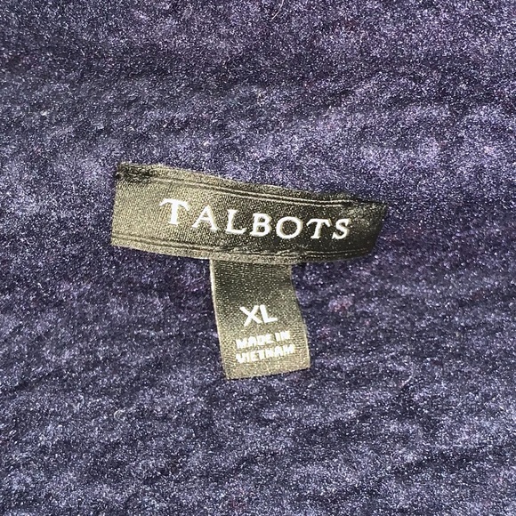 Talbots XL Plush Sherpa Colour Block Zip Up Sweatshirt Jacket Coat - Picture 9 of 10